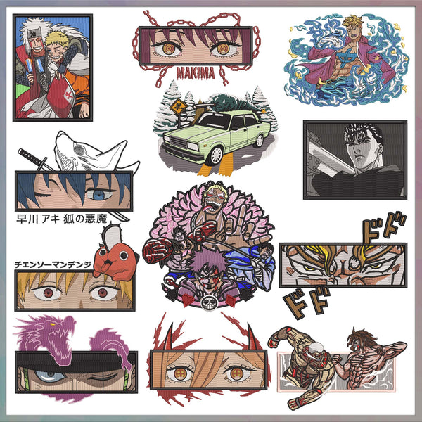 Anime embroidery bundle part 21