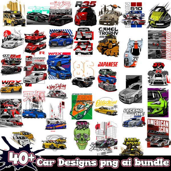 40+ Car Designs PNG Bundle 