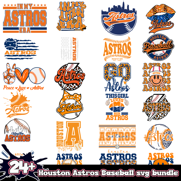 24+ Houston Astros Baseball SVG Bundle 
