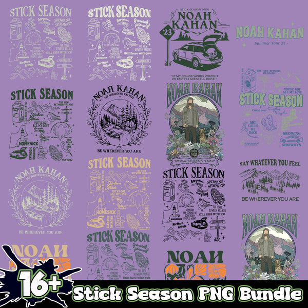 16+ Retro Stick Season Bundle PNG