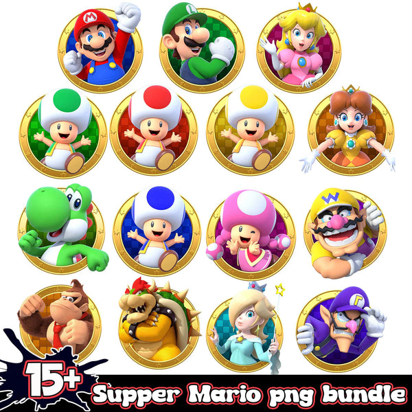 15+ Super Mario PNG Bundle