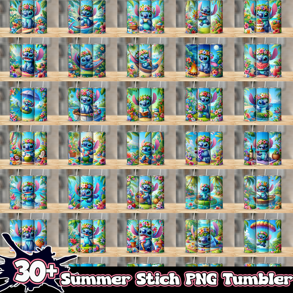 30+ Summer Stitch PNG Tumbler