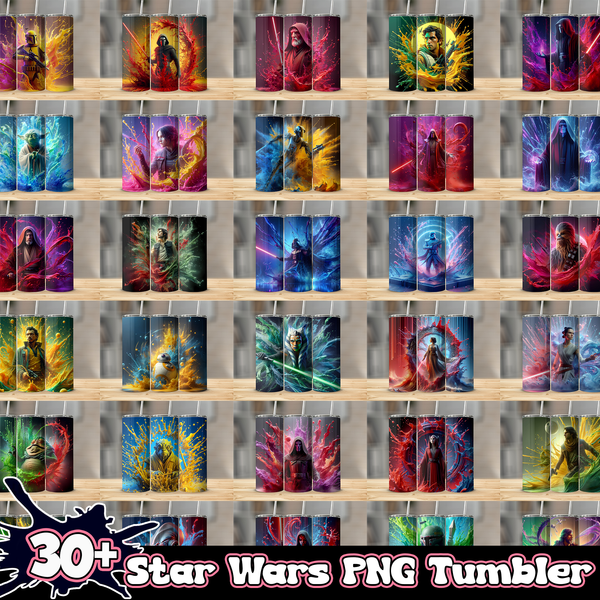 30+ Star Wars PNG Tumbler Bundle