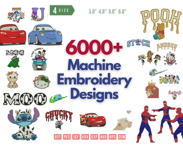 6000+ Ready embroidery files package, Embroidery Design bundle, Embroidery File