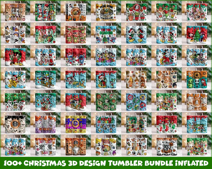 100+ 3D Design Tumbler Bundle Inflated 4.99