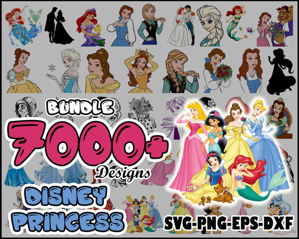 7000+ Disney Princess SVG Bundle 2.0