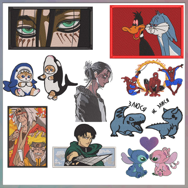 Anime embroidery bundle part 2