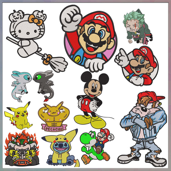 Anime embroidery bundle part 4