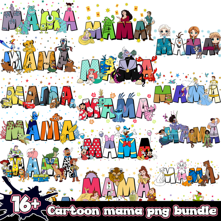 16+ Cartoon Mama PNG Bundle