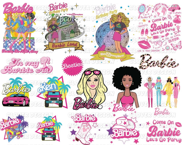 Come On Barbi Let's Go Party Pink svg bundle, Instant download