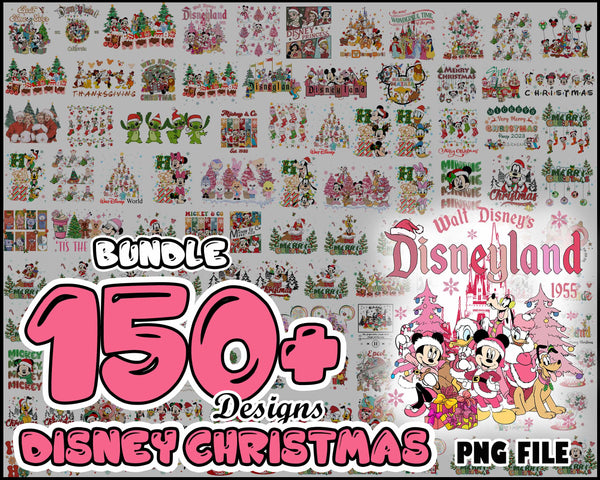 Disney christmas bundle png, free 1500 file disney christmas svg