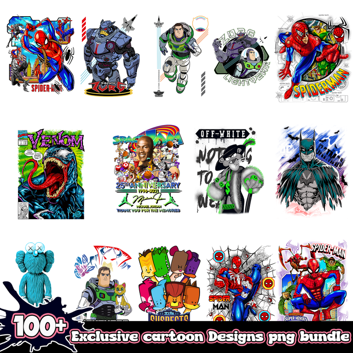 100+ Exclusive cartoon Designs PNG Bundle Ver 2 