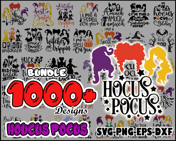1000+ Hocus Pocus Svg Bundle, Trick Or Treat Svg, Bundle svg, eps, png, dxf