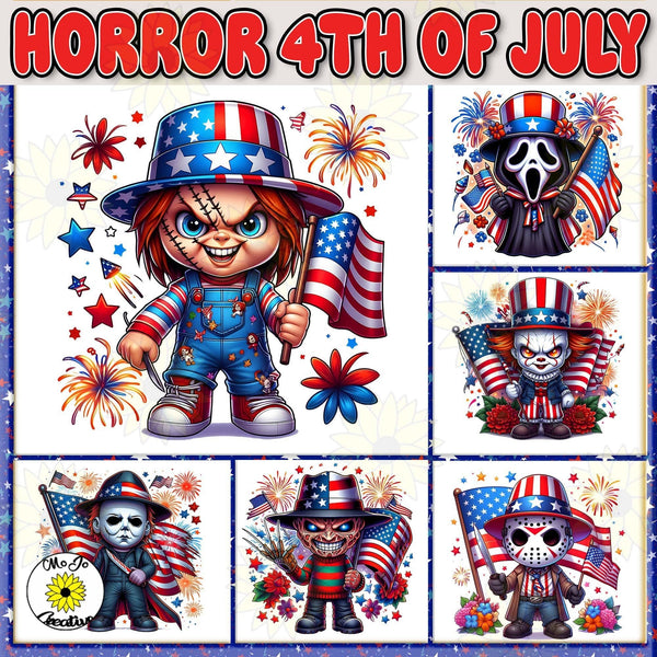 Horror 4th of July Png Bundle
