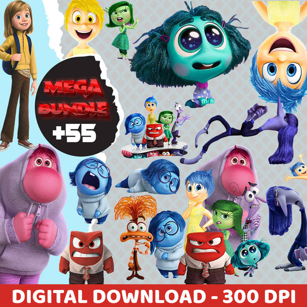 Inside Out 2 PNG, Inside Out Clipart bundle