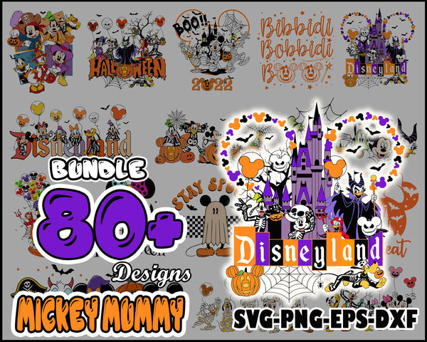 80+ Halloween Mummy Mickey And Friends Bundle, Halloween SVG Bundle - Digital Download