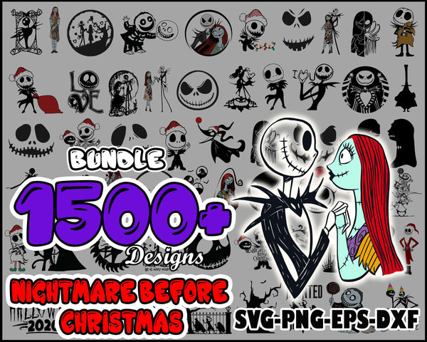 1500+ Nightmare Before Christmas SVG Mega Bundle 3.0