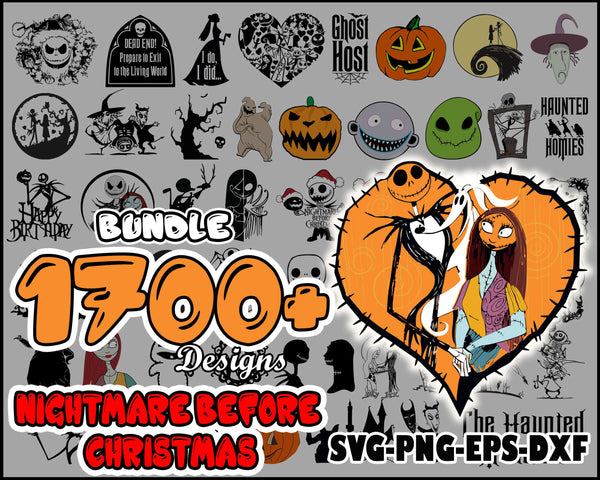 1700+ Nightmare Before Christmas SVG Mega Bundle 5.0