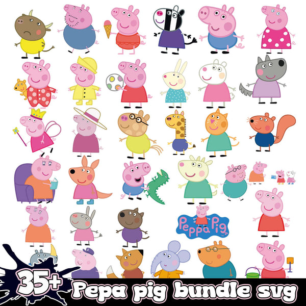 35+ Peppa Pig Bundle SVG