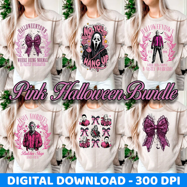 Pink Horror Halloween Bundle Png