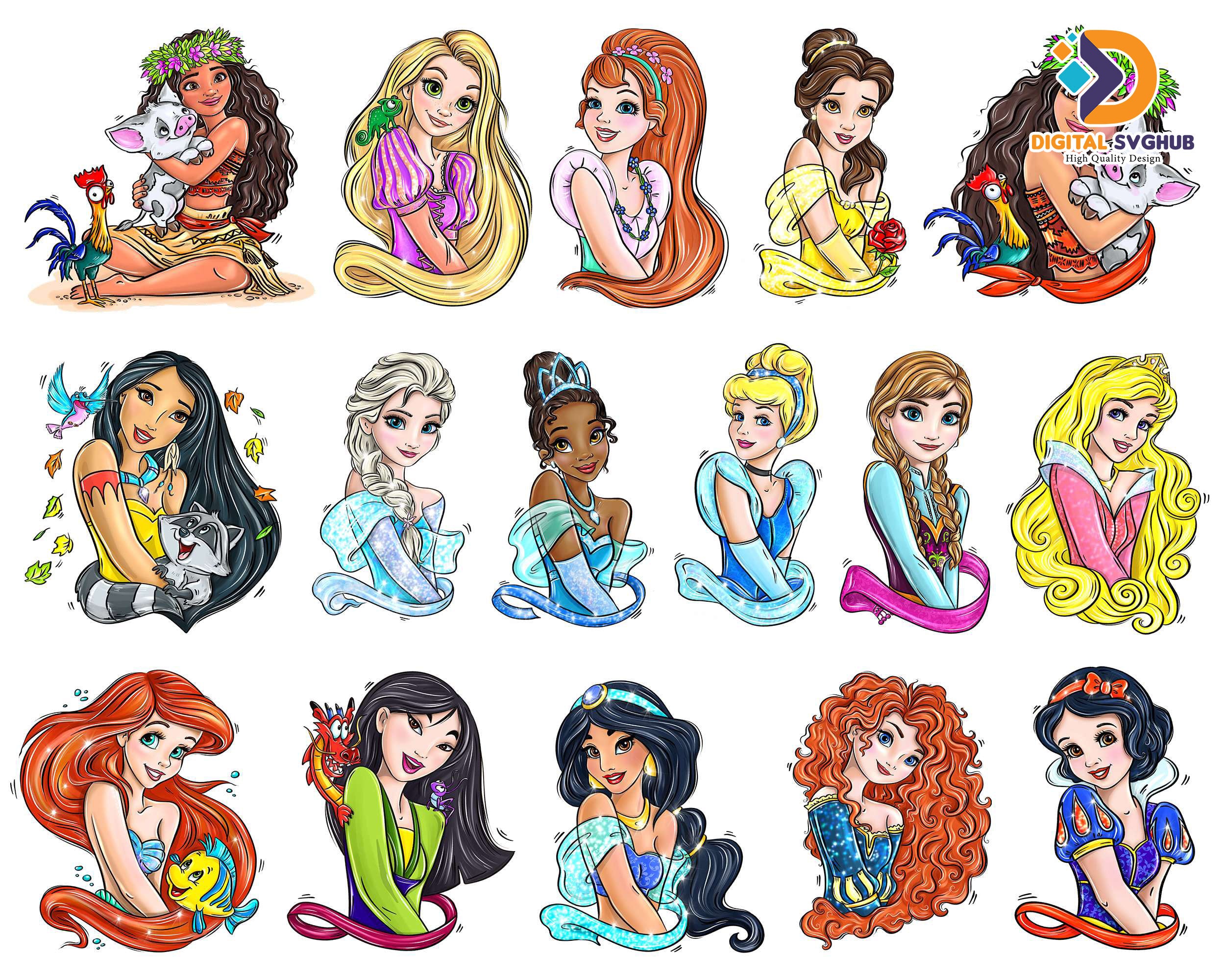 16 Princess png clip art, Princess PNG download. Princess Merida digit ...