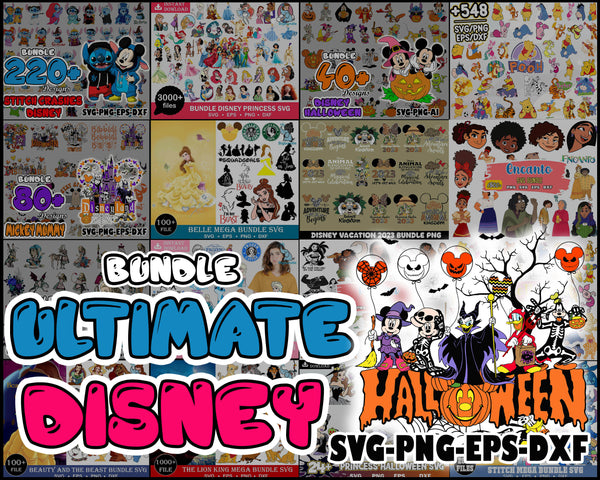 The Ultimate Disney Bundle svg, Fun Disney bundle, Disney svg bundle, Instant Download