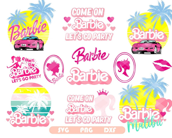 Come On Barbi Let's Go Party Pink svg bundle layerd