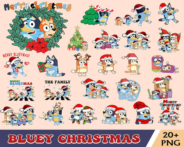 Bluey Christmas Bundle Png