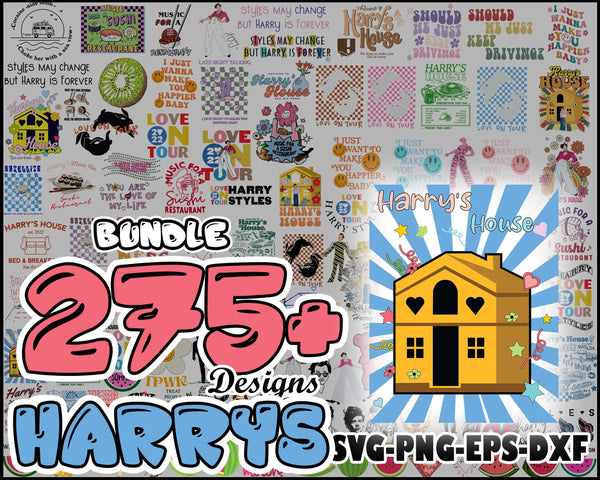 275+ Files Harry's House Bundle, Harry's House Svg Png Eps Dxf Designs, Harry Style Merch, Digital Download
