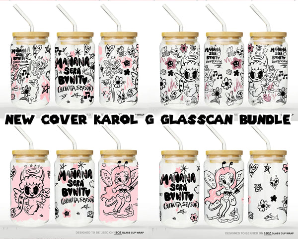 New Karol g glasscan bundle, New cover karol G manana, Instant download