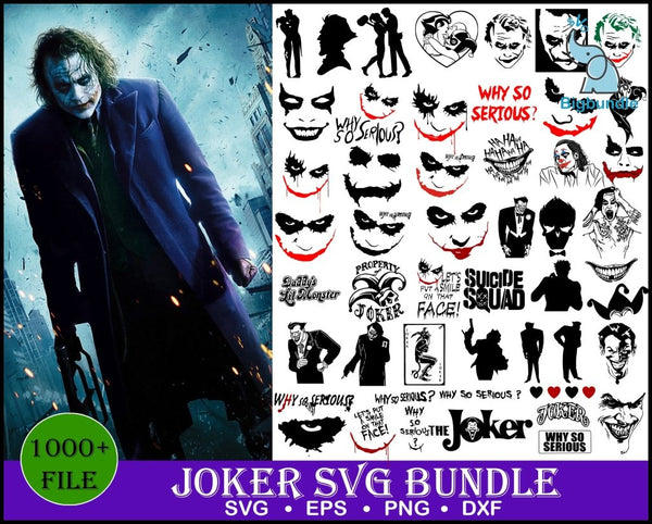 1000+ Joker bundle SVG, DXF,PNG, Clipart, Cricut , Bundle svg, eps, png, dxf