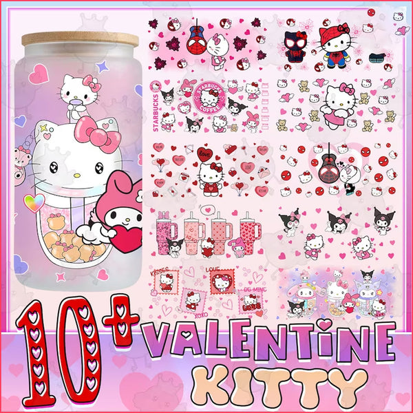 hello kitty Valentine Glass Can Wrap Bundle png