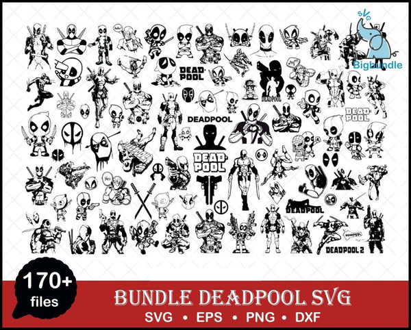 110+ Deadpool Svg Bundle Superhero Marvel Svg