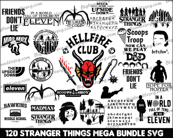 Stranger Things SVG Bundle, Stranger Things PNG Bundle, Stranger Things Bundle, Stranger Things Cut FileS