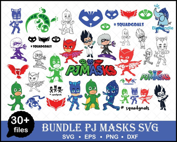 150+ Pj Masks Svg Bundle Svg Dxf Png Eps Cricut And Print Svg