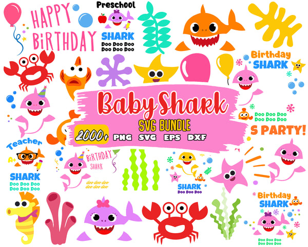 2200+ Baby Shark SVG Mega Bundle, baby shark bundle svg, Bundle svg, eps, png, dxf