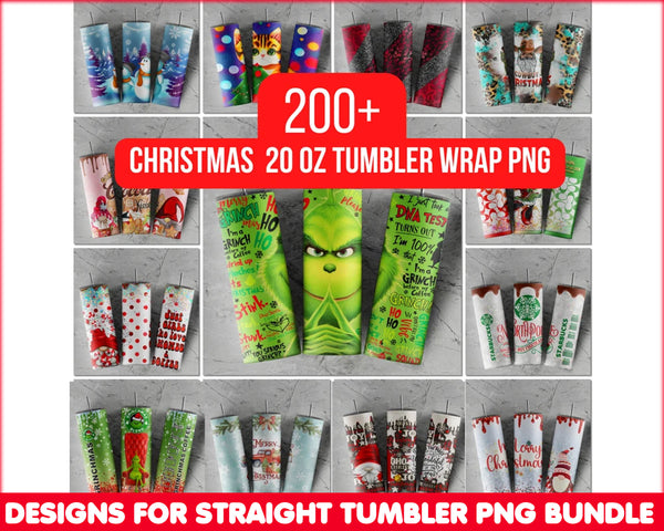200+ Christmas 20 oz Skinny Tumbler, Christmas Bundle, Tumbler Bundle, Merry Christmas - CRM12112204