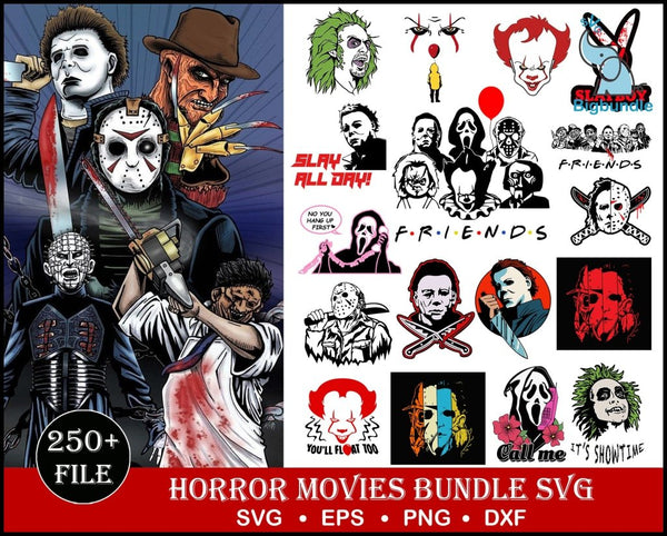 250+ Horror Movies SVG Bundle, Bundle svg, eps, png, dxf