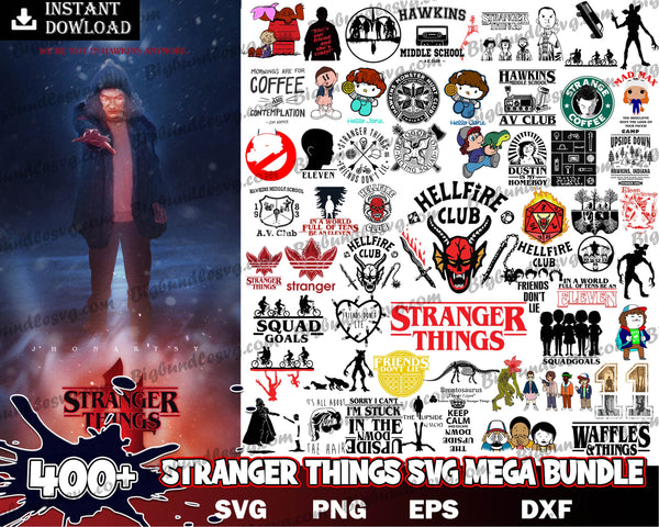 400+ Stranger Things SVG Bundle, Hellfire Club Svg, Stranger Things PNG Bundle, Stranger Things Bundle, Stranger Things Cut Files, Stranger Things Prints