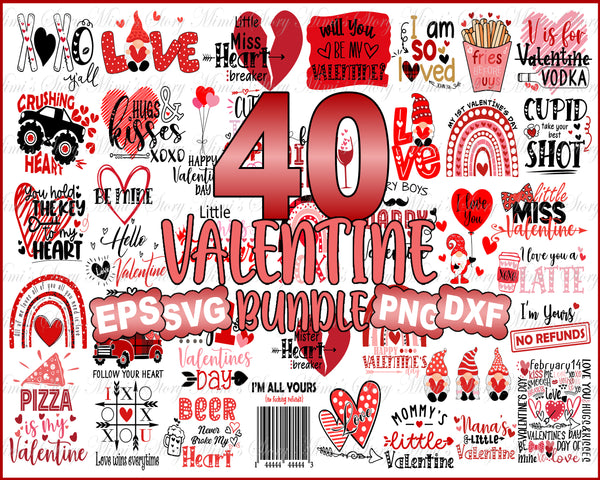 40+Valentine Bundle Svg, Valentine Day, Happy valentine svg, Valentine Quote svg, Heart svg, Love day svg, Love Svg, Cupid svg, Cricut