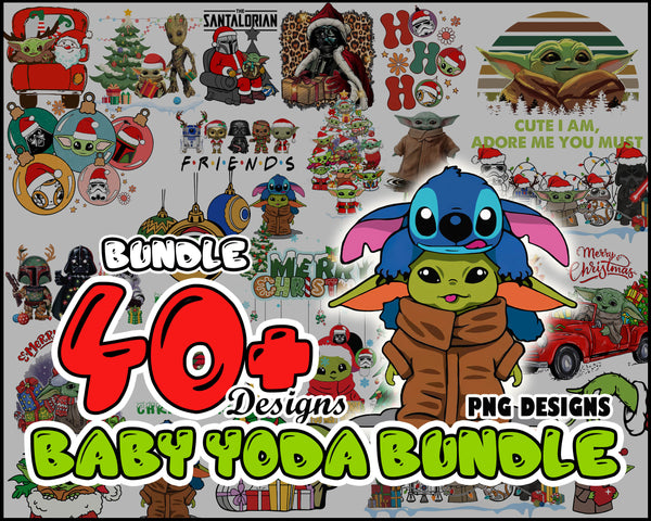 Christmas Baby Yoda Bundle Png, Christmas Baby Yoda Png, Baby Grogu, Instant Download