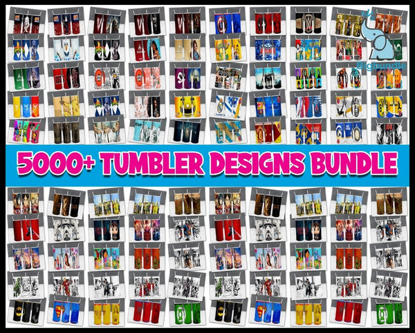 5000+ Tumbler Designs Bundle PNG High Quality, Designs 20 oz sublimation, Bundle Design Template for Sublimation