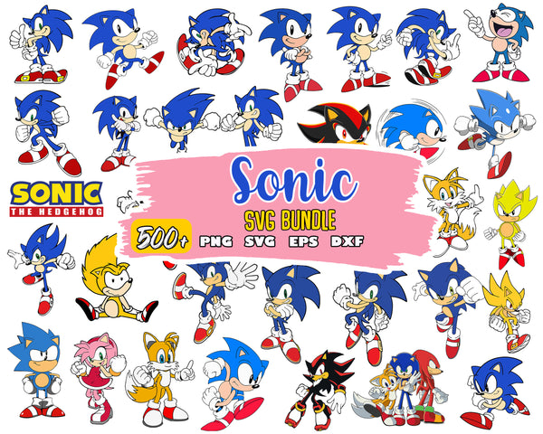 500+ Sonic Svg Bundle, eps, png, dxf. Instant Download. Hight Quality