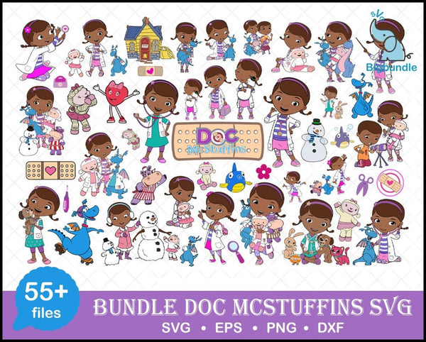 55+ Doc Mcstuffins Bundle Svg Pdf Eps Png Cricut Silhouette Cut File