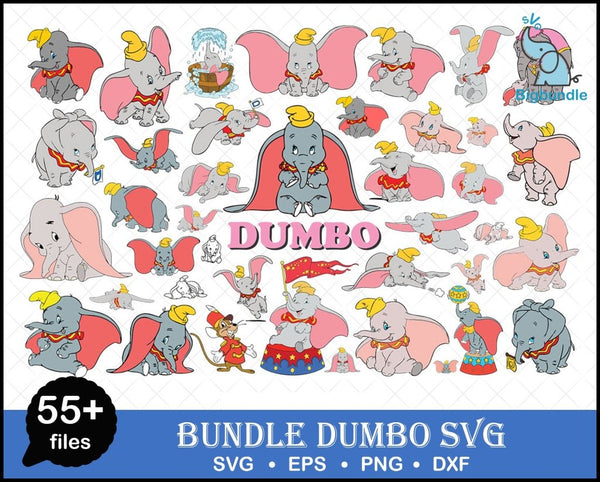 55+ Dumbo Svg Bundle Cricut Elephant Png Cut File