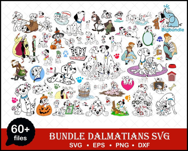 60+ Dalmatians Svg Bundle Disney Cricut Files