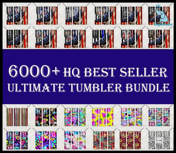 6000+ Huge Tumbler Bundle Sublimation Bundle 20Oz Skinny Svg