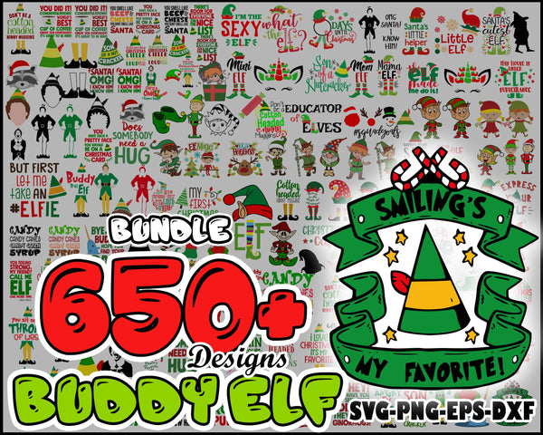 Buddy The Elf Christmas SVG bundle