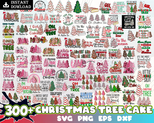 Mega 300+ Christmas Tree Cake png, Christmas Tree Cakes svg, Tis The Season Christmas Cakes png, Oh Christmas Tree Cake png