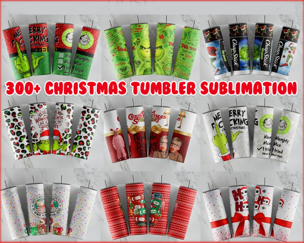 Grinch Christmas 20oz Skinny Tumbler Sublimation Designs for Straight - PNG Digital Download - CRM10112204